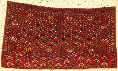 Tekke Tschowal fein antik, Turkmenistan, 19.Jhd, Wolle auf Wolle, ca. 114 x 62 cm, EHZ: 2(restauriert)