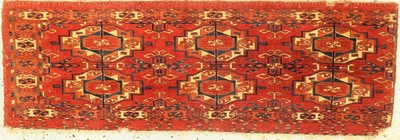 Tekke Torba fein antik, Turkmenistan, 19.Jhd, Wolle auf Wolle, ca. 104 x 35 cm, EHZ:4