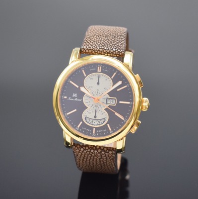 JEAN MARCEL Clarus vergoldeter, auf 300 Stück limitierter Armbandchronograph, Schweiz um 2010, Automatik, Ref. 170.250, beids. vergl. Geh., ...