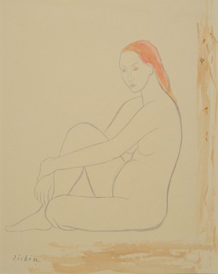 Max Eichin, 1903 Lörrach-1990 Ettlingen, Studium an der Gewerbeschule Basel und an der Landeskunstschule Karlsruhe, zwei Bleistiftzeichnungen, ...