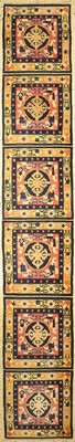 Ning-Hsia"Sitzbankteppiche", China, um 1900, Wolle auf Baumwolle, ca. 430 x 70 cm, EHZ: 2