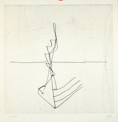 Markus Lüpertz, geb. 1941, Ohne Titel, Radierung von 1980, sign., num. 43/261, ca. 49x49cm