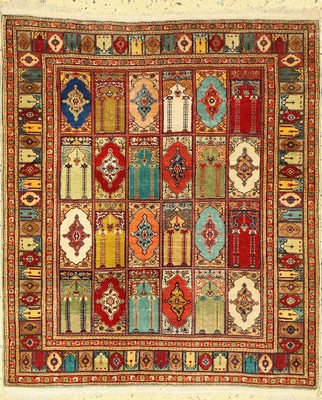 Kayseri Seide fein, Türkei, um 1950/1960, reine Naturseide, ca. 100 x 88 cm, EHZ: 2