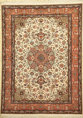 Täbriz fein(50 Raj), Persien, ca. 50 Jahre,Korkwolle mit Seide, ca. 205 x 153 cm, ca. 500.000 Kn/qm, EHZ: 1-2