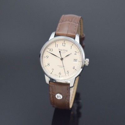 BRUNO SÖHNLE Hamburg Damenarmbanduhr in Stahl, Deutschland verk. lt. beil. Garantiekarte 12/2022, Automatik, Ref. 17- 12204-221, beids. vergl. Geh., ...