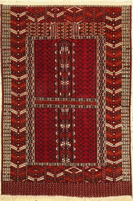 Buchara Engsi, Rußland, ca. 50 Jahre, Wolleauf Wolle, ca. 150 x 105 cm, EHZ: 1, kleiner Fleck