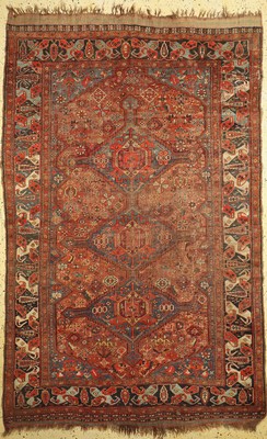 Antiker Khamseh, Persien, 19.Jhd, Wolle aufWolle, ca. 280 x 180 cm, EHZ: 3-4