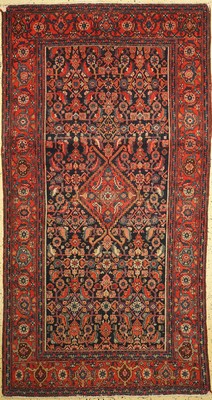 Malayer antik, Persien, um 1900, Wolle auf Baumwolle, ca. 255 x 136 cm, EHZ: 3, Ecken beschädigt
