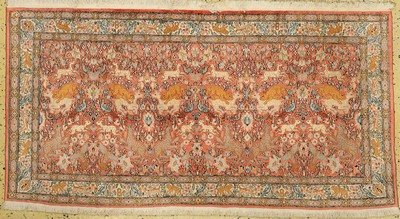 Kaschmir Seide, Indien, ca. 40 Jahre, Kunstseide, ca. 180 x 92 cm, EHZ: 1-2