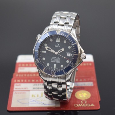 OMEGA Seamaster Professional Chronometer Herrensportuhr in Stahl/Stahlband, Schweiz lt. orig. Papier verk. 2008, Automatik, verschr. Geh. Ref. ...