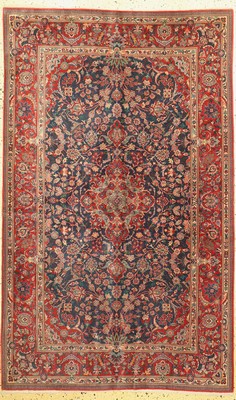 Keschan Kork fein, China, ca. 50 Jahre, Korkwolle auf Seide, ca. 202 x 125 cm, EHZ: 1-2