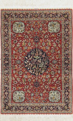 Hereke Seide sehr fein, China, ca. 50 Jahre, reine Naturseide, ca. 93 x 63 cm, ca. 1,7 Mio. Kn/qm, EHZ: 1
