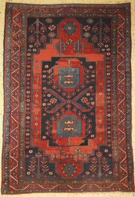 Antiker Kazak, Kaukasus, um 1900, Wolle aufWolle, ca. 243 x 166 cm, EHZ: 3, mehrere Restaurierungen