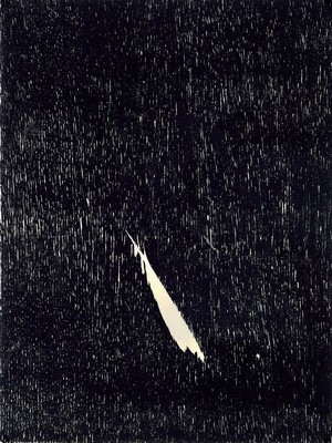 Günther Uecker, geb. 1930, Holzschnitt auf feinem Japanbütten, handsign., num. 9/50, mit Trockenstempel der Erker Galerie, St.Gallen, Blattgr. ...