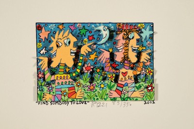 James Rizzi, geb. 1950-2011, 3D-Konstruktion, " Find Somebody to Love", handsign., num. 83/350, dat. 2002, ca. 12x14 cm