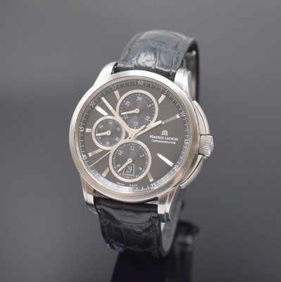 MAURICE LACROIX Pontos Herrenarmbanduhr mit Chronograph, Schweiz verk. lt. beil. Garantie 05/2008, Automatik, Ref. PT 6178/88, beids. vergl. Geh., ...