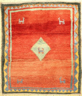 Gabbeh alt, Persien, ca. 40 Jahre, Wolle auf Wolle, ca. 155 x 135 cm, EHZ: 1-2