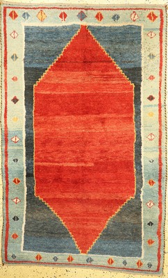 Gabbeh alt, Persien, ca. 40 Jahre, Wolle auf Wolle, ca. 217 x 135 cm, Reinigungsbedürftig, EHZ: 1-2