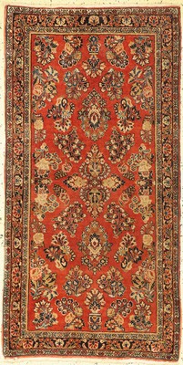 Sarogh fein alt, Persien, um 1930/1940, Korkwolle auf Baumwolle, ca. 150 x 77 cm, EHZ:1-2