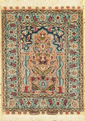 Istanbul Seide, Türkei, signiert(Chinar), um 1960, reine Naturseide, ca. 59 x 45 cm, EHZ: 1
