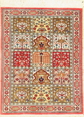 Ghom Seide, Persien, ca. 50 Jahre, reine Naturseide, ca. 77 x 59 cm, EHZ: 1