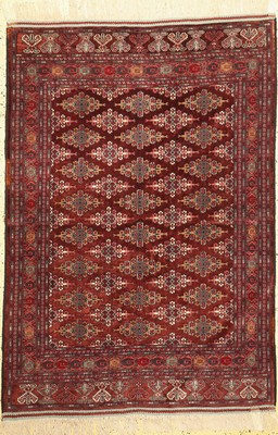 Mauri Seide fein, Afghanistan, ca. 50 Jahre, reine Naturseide, ca. 175 x 122 cm, kleine Restaurierung, EHZ: 1-2