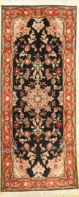Täbriz fein(50 Raj), Persien, ca. 50 Jahre,Korkwolle mit Seide, ca. 220 x 82 cm, ca. 500.000 Kn/qm, EHZ: 1-2