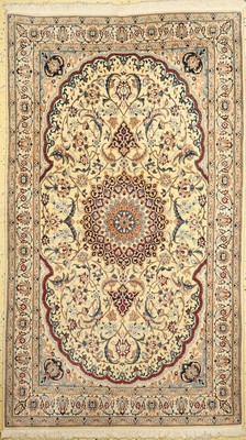 Nain fein(9 La), Persien, ca. 50 Jahre, Korkwolle mit Seide, ca. 231 x 135 cm, EHZ: 1-2