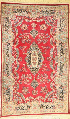 Kerman Ravar fein, Persien, um 1960, Wolle auf Baumwolle, ca. 230 x 145 cm, EHZ: 2