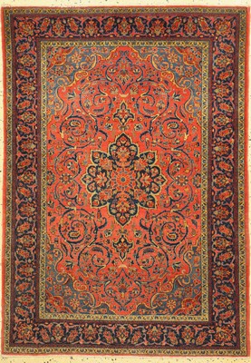Manchester Keschan antik, Persien, um 1910/1920, Manchesterkorkwolle, ca. 148 x 104 cm, gereinigt, EHZ: 1-2