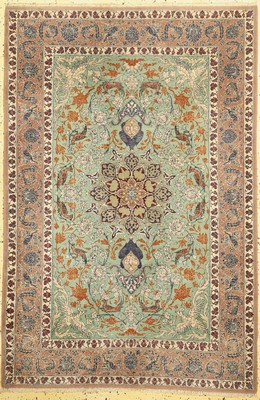 Esfahan fein, Persien, um 1960, Korkwolle mit und auf Seide, ca. 170 x 117 cm, EHZ: 1-2