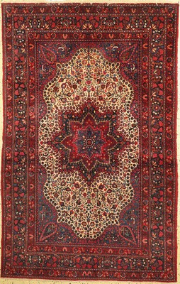 Birdjand Kork alt, Persien, um 1950, Korkwolle auf Baumwolle, ca. 220 x 141 cm, gereinigt, EHZ: 2