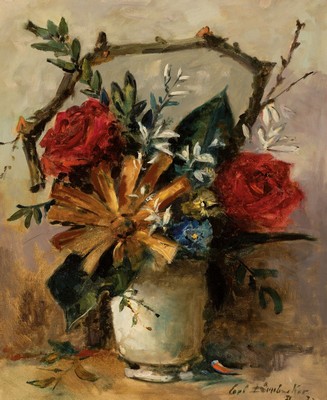 Carl Dörrbecker, 1894-1983 Frankfurt/Main, Blumenstillleben, Öl/Lwd, rechts unten sign., ca. 50x40cm, R.