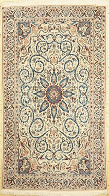Nain fein(9 La), Persien, ca. 50 Jahre, Korkwolle mit Seide, ca. 200 x 114 cm, EHZ: 1-2