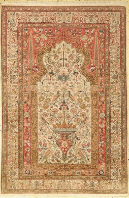 Kayseri Flosch, Türkei, um 1960, merzerisierte Baumwolle, ca. 182 x 125 cm, Reinigungsbedürftig, EHZ: 2