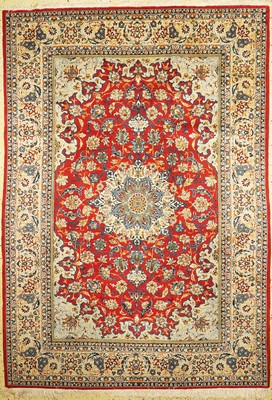 Yazd alt, Persien, ca. 50 Jahre, Wolle auf Baumwolle, ca. 308 x 217 cm, Mottenfraß, EHZ: 2
