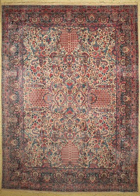 Kerman Lawar fein, Persien, um 1920/1930, Korkwolle auf Baumwolle, ca. 370 x 270 cm, EHZ: 2
