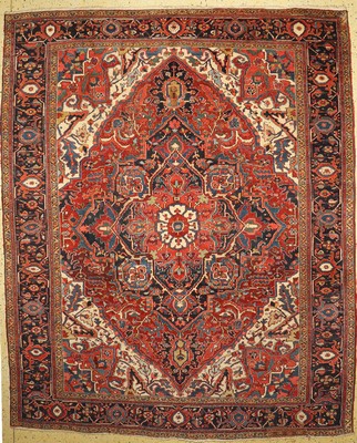 Heriz alt, Persien, um 1940, Wolle auf Baumwolle, ca. 350 x 285 cm, EHZ: 3, restauriert