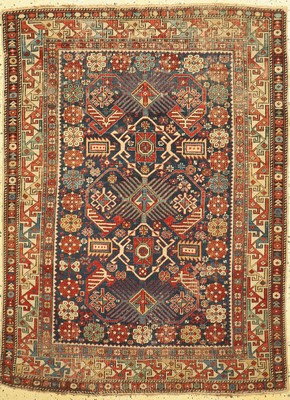 Schirwan antik, Kaukasus, 19.Jhd, Wolle aufWolle, ca. 160 x 120 cm, alte Restaurierungen,EHZ: 3