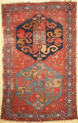 Wolkenband Kazak antik, Kaukasus, 19.Jhd, Wolle auf Wolle, ca. 230 x 150 cm, EHZ: 3-4