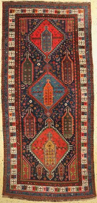 Schirwan antik, Kaukasus, um 1900, Wolle auf Wolle, ca. 270 x 130 cm, EHZ: 1-2