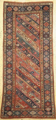 Kazak antik, Kaukasus, 19.Jhd, Wolle auf Wolle, ca. 260 x 125 cm, restauriert, EHZ: 3