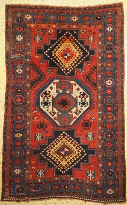 Loripampak antik, Kaukasus, 19.Jhd, Wolle auf Wolle, ca. 245 x 157 cm, alte Restaurierungen, EHZ: 3-4