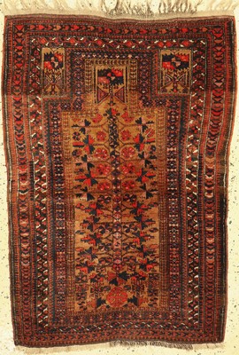 Belutsch Gebetsteppich, Afghanistan, um 1920, Wolle auf Wolle, ca. 125 x 90 cm, EHZ: 2