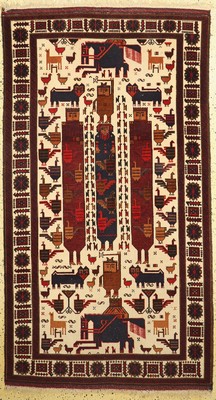 Zakini alt, Afghanistan, um 1960, Wolle aufWolle, ca. 222 x 123 cm, EHZ: 2