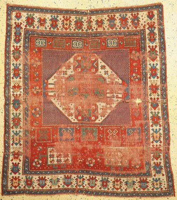 Karachoph Kazak antik, Kaukasus, 19.Jhd, Wolle auf Wolle, ca. 172 x 155 cm, EHZ: 4
