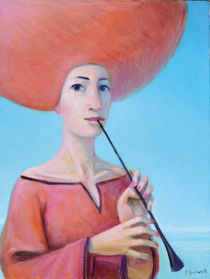 Claudio Giulianelli, zeitgenössischer italienischer Künstler, 2 Arbeiten in Acryl auf Lwd, Il Lage, von 2022, ca. 40x30cm; L'essenza delle ...