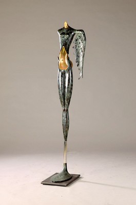 Paul Wunderlich, 1927-2010, Nike, Bronzeskulptur von 1990, num. 12/200, signiert, H. ca. 168cm, mit Zertifikat