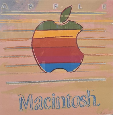 Andy Warhol Factory, Apple Macintosh, Farbserigraphie aus der Serie ADS von 1985, Species, signiert und num. 90/190, gedruckt von Rupert Jasen Smith, ...