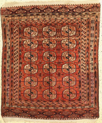 Tekke Herdteppich, Turkmenistan, um 1920, Wolle auf Wolle, ca. 130 x 107 cm, EHZ: 2